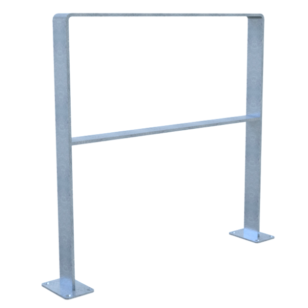 Leaning bracket made of flat steel | 70 x 70 mm | for doweling, with crossbar | width: 800mm | hot-dip galvanized